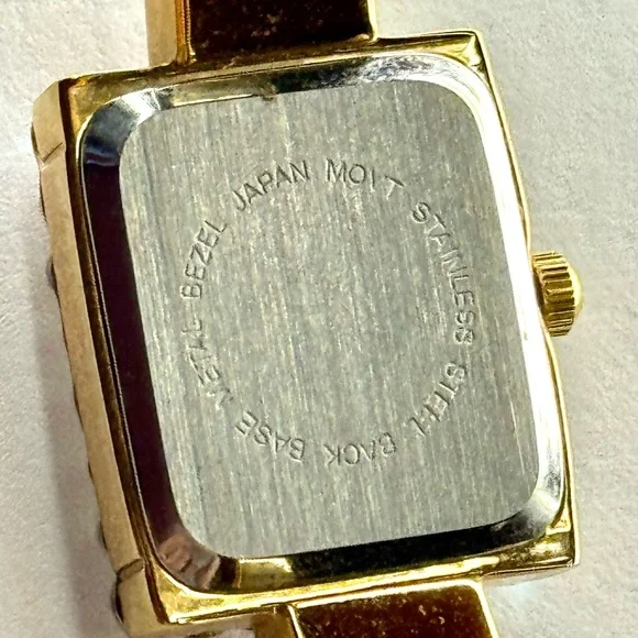 Vintage Kirks Folly Aurora Borealis Crystal Bangle Watch Gold Tone - Picture 6 of 9